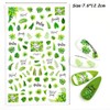 Yoksas Green Foliage Nature Nail Art Sticker Set - 6