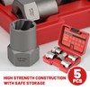 UYECOVE 5 Pcs Bolt Extractor Set Heavy Duty, 1/2' Drive