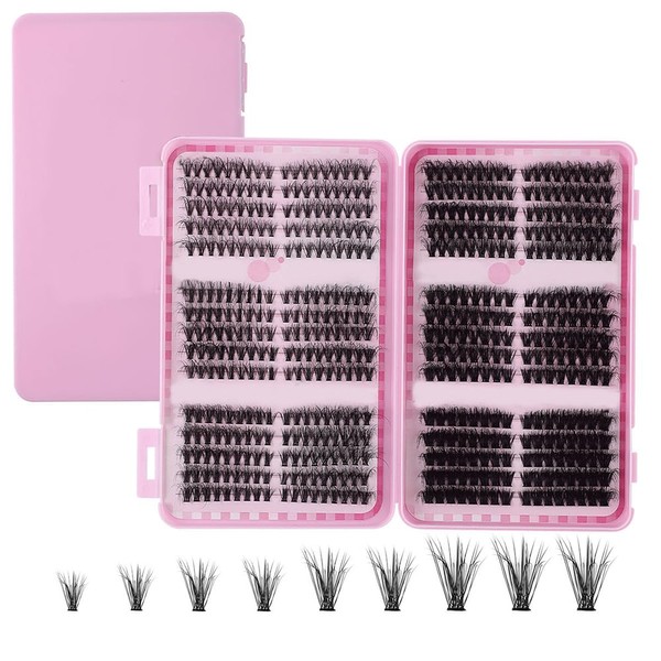 TOEECY 520 Stück Künstliche Wimpern Set 30D-100D Falsche Wimpern Cluster