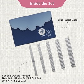 KnitPro Nova Double Pointed Needle Set - 5 x 15 cm Double Sided Knitting Needles Sets of 5 Nova Starter Sets for Beginners, Professionals and Gift Set