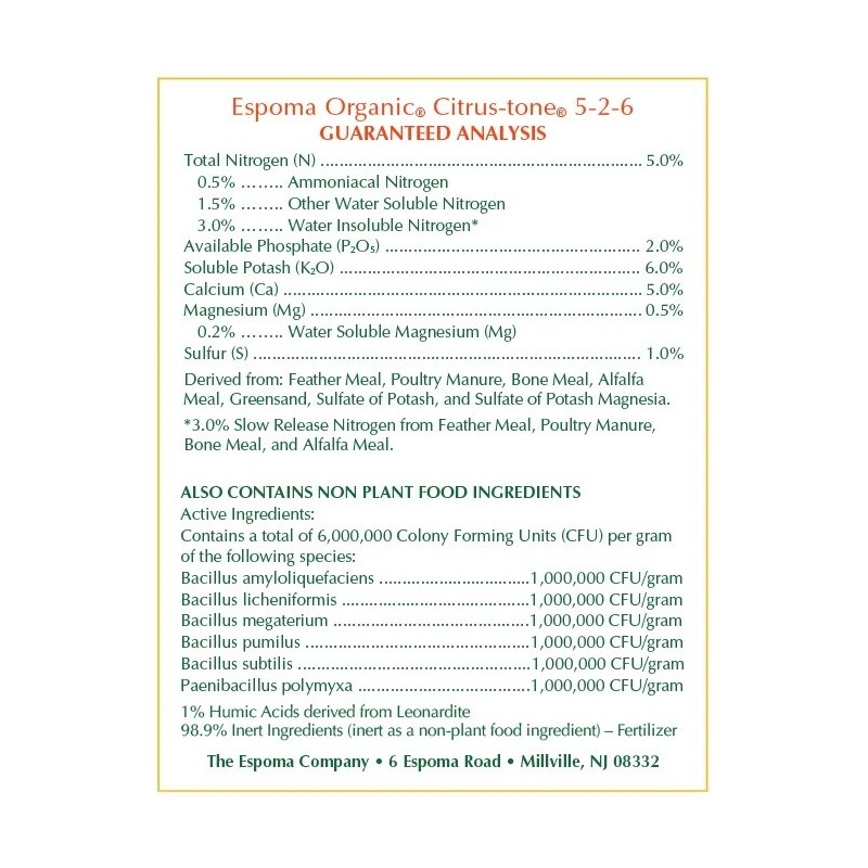 Espoma Organic Citrus-Tone & Avocados 4 Pounds