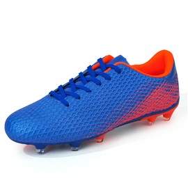 brooman Men Firm Ground Soccer Cleats Soccer Shoes (8,Navy)