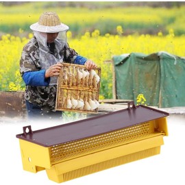 Trampas de Polen para Colmenas de Abejas Trampa de 10 Marcos Plástico Amarillo con Bandeja de Polen Ventilada Extraíble Colector de Polen Suministros Herramientas Accesorio de Apicultura Herramienta 3