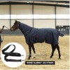 DACUAN 4pcs Horse Blanket Sheet Leg Straps Adjustable Elastic Length