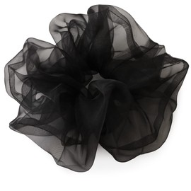 JewelVOX Hair Accessories, Plain, Organza, Big, See-through, Large, Black