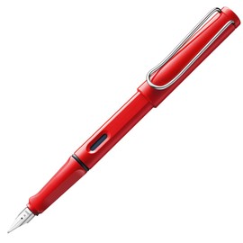 Lamy L16 Safari ABS Plastic Fountain Pen, Red, Left-Handed Nib