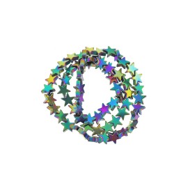 Unbranded Star Imitation Hematite Beads 8mm - Electroplated - 1 Strand 62 Beads - BD795