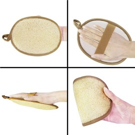 Egyptian Natural Loofah Sponge (2 Pack), Exfoliating Body Scrubber for Shower, Eco-Friendly Luffa for Deep Cleansing & Smooth Skin, Gentle Natural Loofah for Women & Men