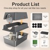 Stainless Steel Litter Box with Lid XL Extra Large Litter