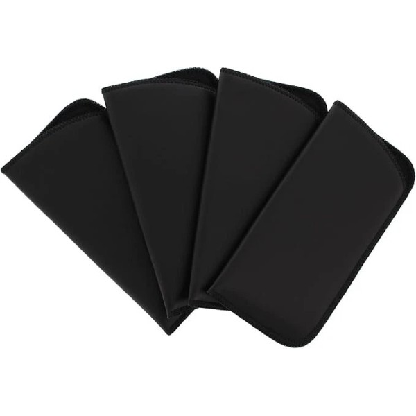 Unbranded Lot of 4 Black Mens, Womens Slim No-Clip Faux