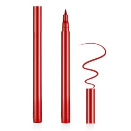 Aomig 24-Hour Waterproof Eyeliner, Precise Vegan Eyeliner, Flissy with Long-Lasting Hold, Smudge-Proof Formula, Eye-liner, Gentle Eyeliner for Sensitive Eyes, Perfect for Daily Makeup Artists (Red,