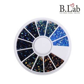 Beaute Lab Nail Art Flat Stone Parts & Color Mixing Set Metal Parts
