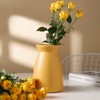 hjn Yellow Ceramic Vase – Minimalist Home Decor Vase for