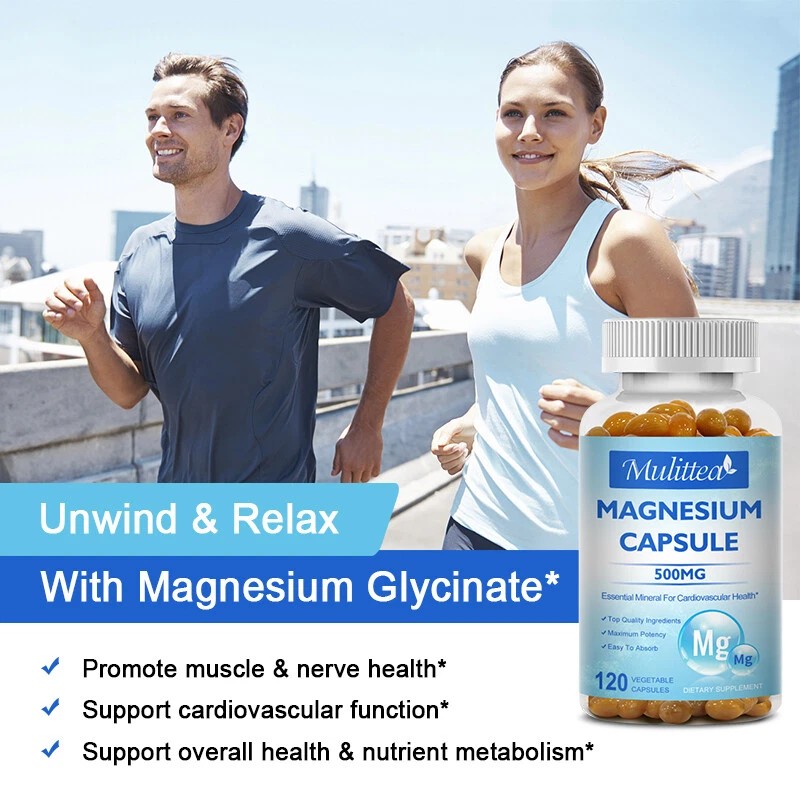 Mulittea Magnesium Glycinate 500mg High Absorption,Imp