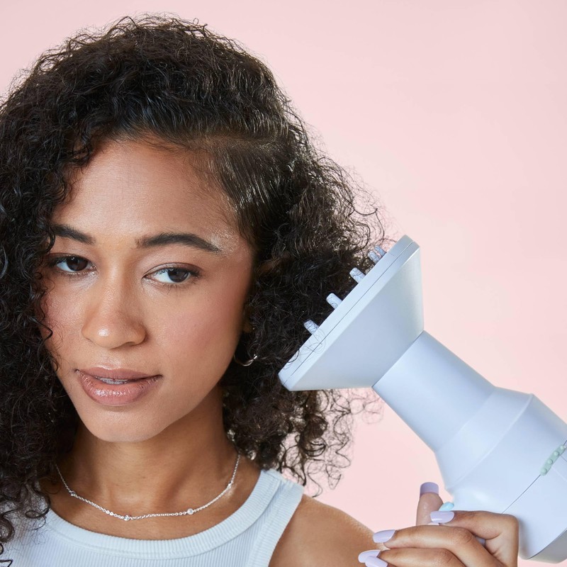 Mane Compact Ionic Hair Dryer With Diffuser, Wide Tooth Comb