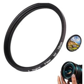 UV Filter 72 mm, UV Filter and Protective Filter, Ultraviolet Filter, UV Filter Lens Filter, UV Haze and Protection Filter, UV Cut Filter, Protect Camera Lenses and Improve Colour Saturation