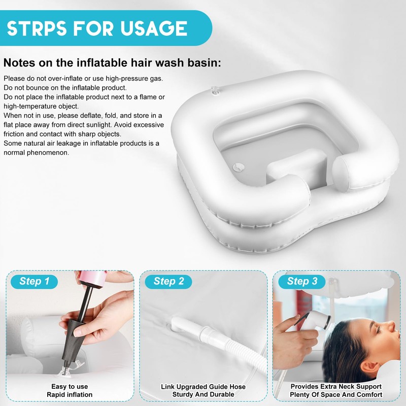 Inflatable Shampoo Basin, Loc Detox Tub for Dreads, Shampoo Buddy