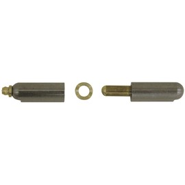 Steel Weld-On Bullet Hinge with Brass Pin/Bushing/Grease Fitting .77 x 3.94 Inch