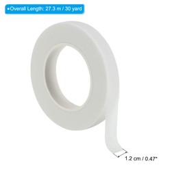 PATIKIL 30 Yard Flower Ribbon 6 Rolls Flower Ribbon Crepe Paper Bouquets Ribbons Waterproof for Bouquet Stems Wrapping White (27 Metres)