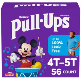 Pull-Ups Boys' Potty Training Pants, Size 4T-5T Training Underwear (38-50 lbs), 56 Count