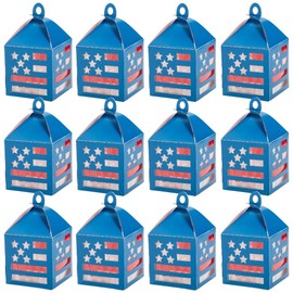 Fun Express American Flag Tissue Paper Lantern Craft Kit - Makes 12
