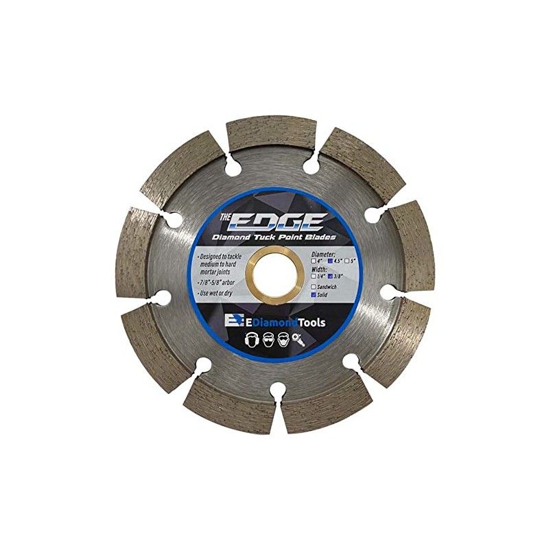 4.5" Diamond Tuck Point Blade for Mortar Joint Removal, Single