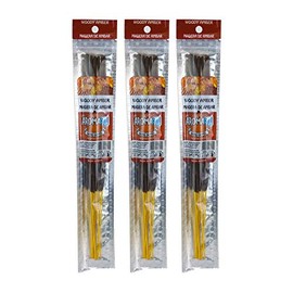AromaBlu 11" Hand Dipped Incense 3-Pack (10-Sticks Per Pack) - Choose Your Scent (Woody Amber)