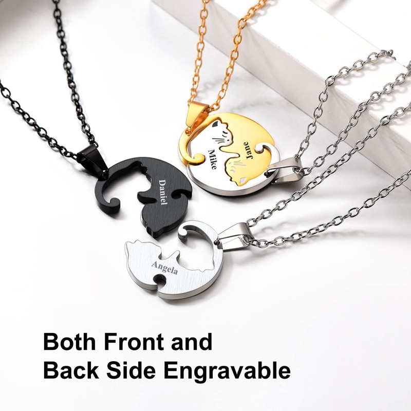 U7 Friendship Necklace For 2 Girls Best Friend Womens Jewellery