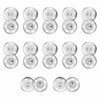 24PCS Snap Buttons Metal Press Studs 21mm Silver Snap Buttons