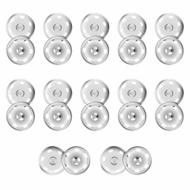 24PCS Snap Buttons Metal Press Studs 21mm Silver Snap Buttons for Clothes Poppers Fasteners Press Studs Snap Fasteners for DIY Craft Sewing Clothing (Silver)
