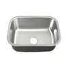Blenzia 23 Inch Undermount Curved Single Bowl Kitchen Sink (Sink