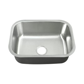 Blenzia 23 Inch Undermount Curved Single Bowl Kitchen Sink (Sink Only)