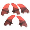 UPSURF Surfboard Fins Double Tabs K2.1 Size, 5 Fins, Set