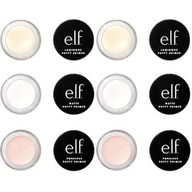 e.l.f. Cosmetics Putty Primer Trio, incluye masilla sin poros, masilla mate y masilla luminosa, tamaño de viaje, 0.14 onzas cada uno, 0.14 onzas (paquete de 2)