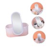 PACKOVE Portable LED Makeup Mirror Organizer Compact Cosmetic Storage Box