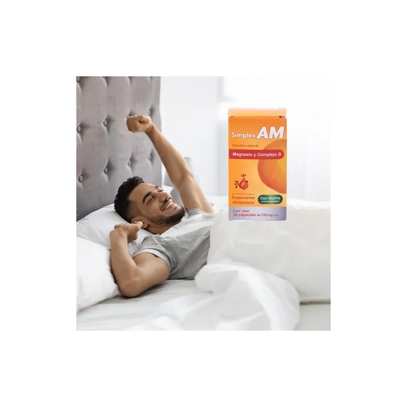 Suplemento Nutricional Magnesio Glicinato y Complejo B 30 Cápsulas Simplex