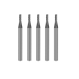 Smileray 1/32" Carbide Square End Mill Set for Alloy Steels/Hardened Steels, 4 Flute HRC 55 Deg AlTiN Coating End Mill Bits Set, CNC Router Bits (Pack of 5)