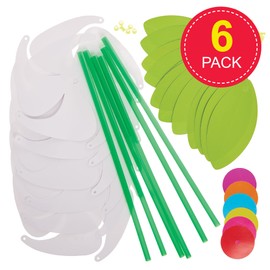 Baker Ross FX593 Daisy Windmill Kits - Pack of 6, Make Your Own Windmill Kits for Kids