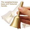 Aoserge Super Loud Solid Brass Hand Call Bell, Gold Finish