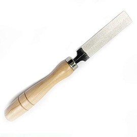 5 Inch Diamond Rhombic File, Diamond File Saw for Woodworking, Wooden Handle Metal Glass Grinding, Woodworking Garden Tool