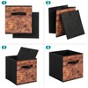 Stero Fabric Storage Cubes, 3 Pack Foldable Storage Bins with