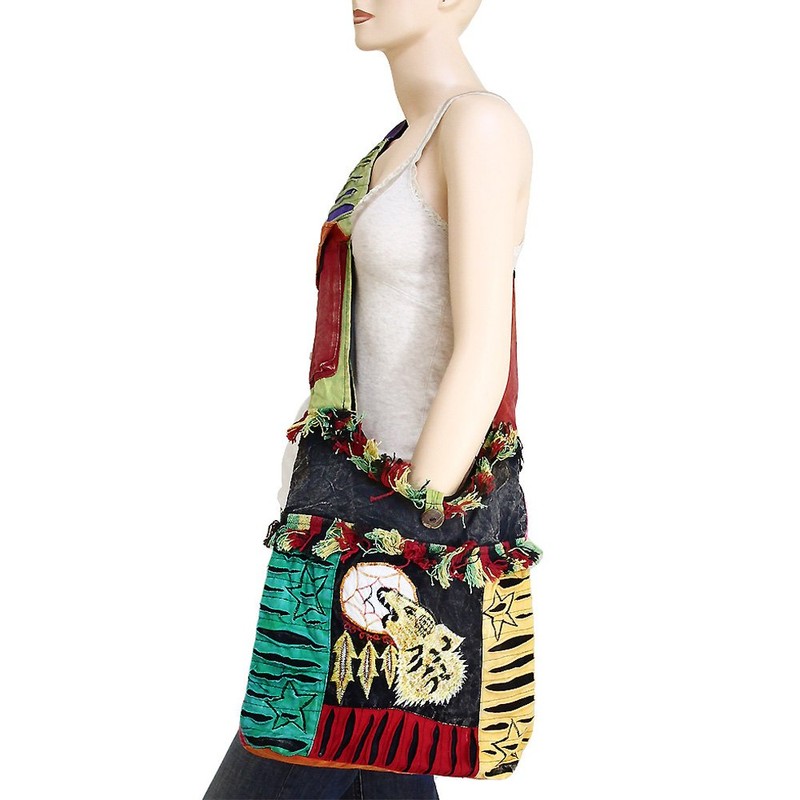 Bohemian Hippie Crossbody Shoulder Bag Sling Cotton Handmade Variety Patterns