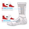 YUEDGE Women's White Training Athletic Socks Moisture Wicking Cotton Cushioned