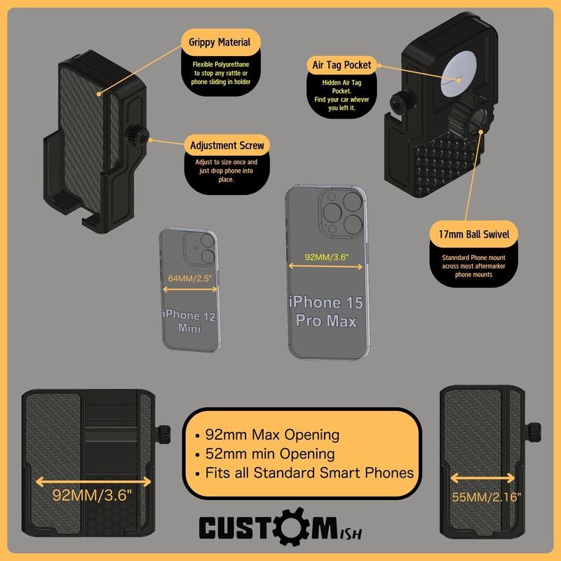 Dodge Charger Phone Holder 2011-2023 - Mount Style: Cradle Holder