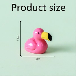 Suweiyuanshiyi 50 Pcs Mini Flamingo, Resin Animals Tiny Mini Resin Animals Garden Statues Outdoor Flamingo for Garden Landscape Aquarium Dollhouse Birthday Party Decor
