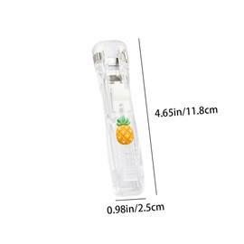 Push Stapler Transparent Seamless Stapler Pineapple Pattern Paper Stapler for Desk Document Office Home School