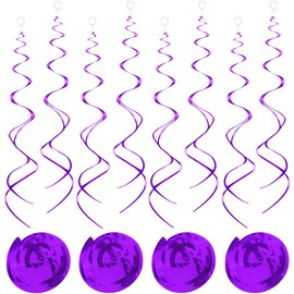 30 pcs Purple Hanging Swirls Party Decorations Party Streamers for Ceiling Party Decorations