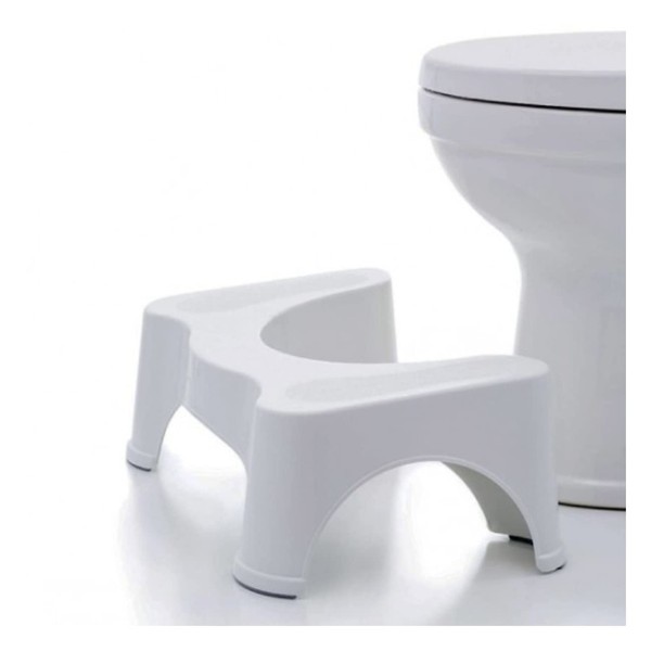 Toilet Foot Stool, Medically Tested Squatting Potty Bathroom Step Stool, Aligns Colon for Complete Bowel Movement, Remedy for Constipation, Flatulence, Haemorrhoids, IBS, Bloating (9” Large Stool)