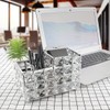 Crystal Makeup Brush Holder, One-Piece Square Brush Organizer, Cosmetics Brush