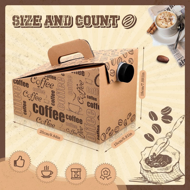 Resholder 30 Pack Coffee Boxes for Catering 96 oz Coffee
